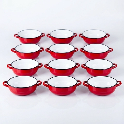Smaltované misky 14 cm 12 ks
