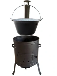 Smaltovaný kotlík 16 L + Ohňovzdorná kotlina Easy